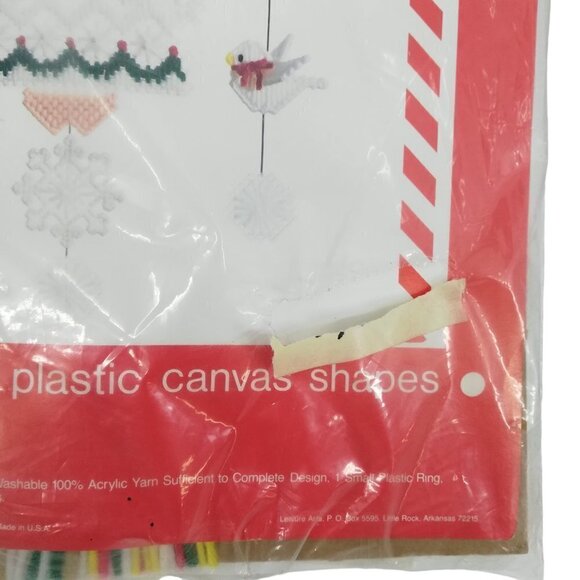 Canvas Carousel Plastic Kit Angel Mobile Christmas Snowflake Dove New Vtg 80s - Picture 4 of 10